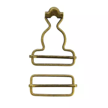 ГДЖ969 Пряжка для лямок комбинезона 31,5мм ушко 47*39мм (бронза)