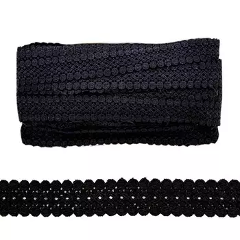 ГФ2029 Тесьма отделочная 25мм*27,4м (черный)