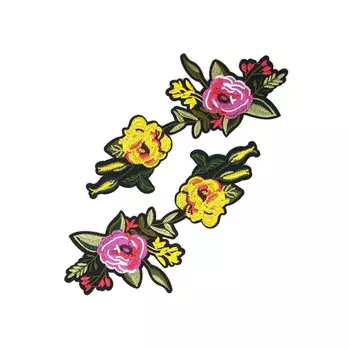 ГФ613 Термоаппликация Цветы 19,5*9см