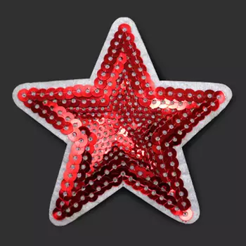 ГФ931 Термоаппликация Звезда 77мм (красный)