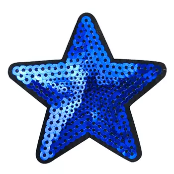 ГФ931 Термоаппликация Звезда 77мм (темно-синий)