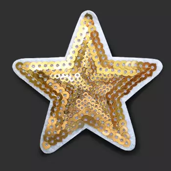 ГФ931 Термоаппликация Звезда 77мм (золото)