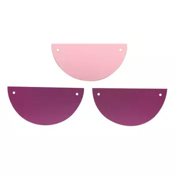 ГИР1002 Заготовка для гирлянды Полукруг Розовый/Лиловый