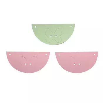 ГИР2005 Заготовка для гирлянды Полукруг Бабочка Св.Зеленый/Розовый