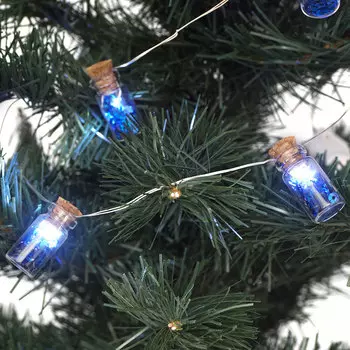 Гирлянда светодиодная на батарейках с бутылочками, 2 м