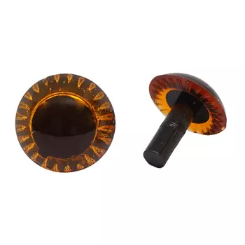 Глаза для игрушек Д-11мм пластик. (коричневый)