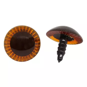 Глаза для игрушек Д-22мм пластик. (коричневый)