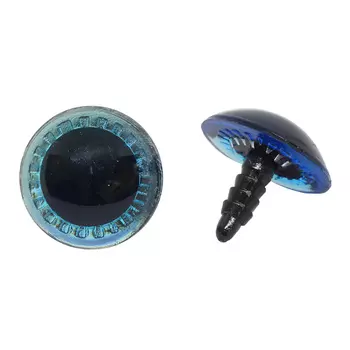 Глаза для игрушек Д-22мм пластик. (синий)