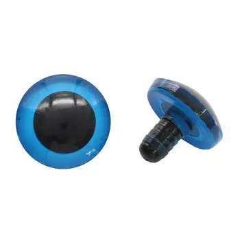 Глаза для игрушек Д 25мм пластик (голубой краш.)