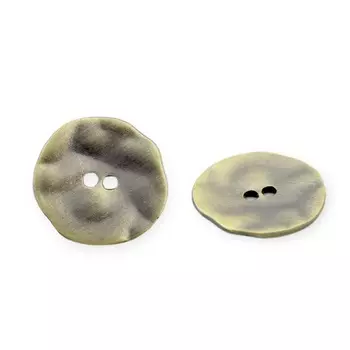 ГЛН2228 Пуговица 15мм 2пр., черненое серебро