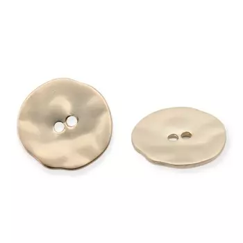 ГЛН2228 Пуговица 15мм 2пр., матовое золото цв.03-1