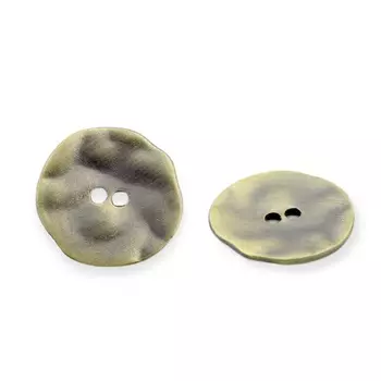 ГЛН2228 Пуговица 15мм 2пр., тертая бронза