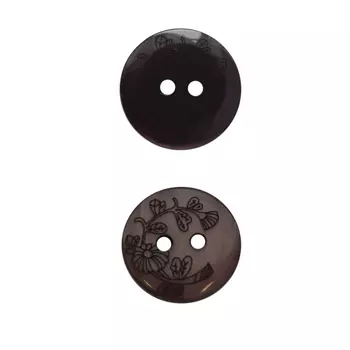 ГНГ14285 Пуговица 15мм (868 коричневый)