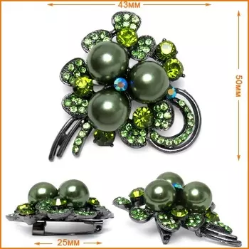 ГСХ804 Брошь 50мм*43мм (черный никель/10/Н10)