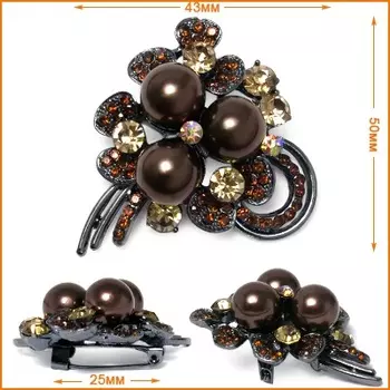 ГСХ804 Брошь 50мм*43мм (черный никель/17/Н45)