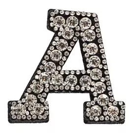 ГУ3430-А Термоаппликация 50*52мм, белый страз