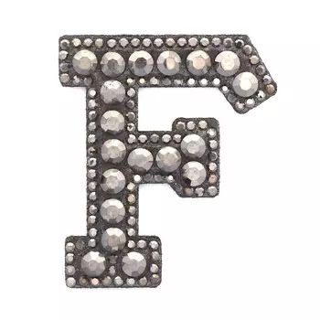 ГУ3430-F Термоаппликация 54*47мм, гематит страз цв.32