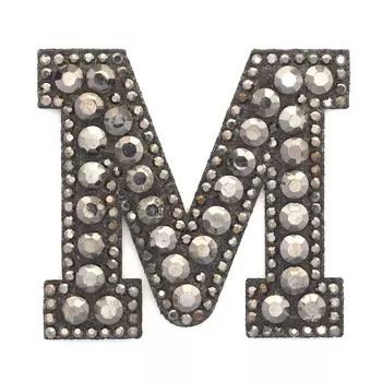 ГУ3430-M Термоаппликация 60*55мм, гематит страз цв.35