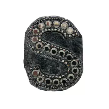 ГУ3430-S Термоаппликация 55*42мм, гематит страз цв.32