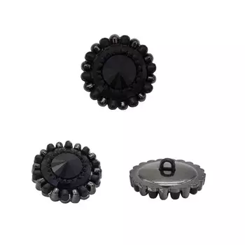 ГУ645 Пуговица 30 мм (черный/черный никель)