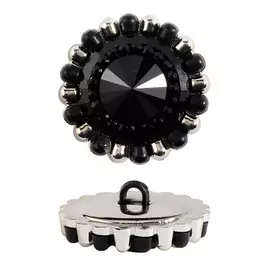 ГУ645 Пуговица 30 мм (черный/золото)