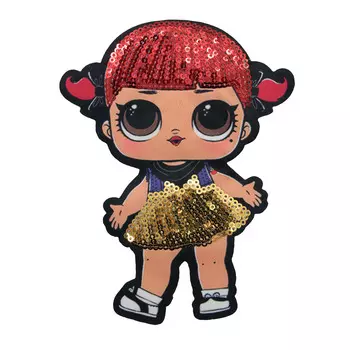 ГУБ7682 Термоаппликация Девочка аниме 150*118мм