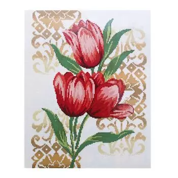 GZ020 Мозаика на деревянной основе 'Тюльпаны', 40*50см