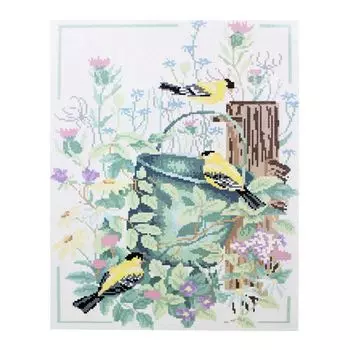 GZ022 Мозаика на деревянной основе 'Птички', 40*50см