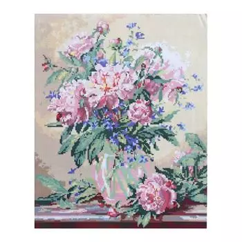 GZ040 Мозаика на деревянной основе 'Пионы', 40*50см