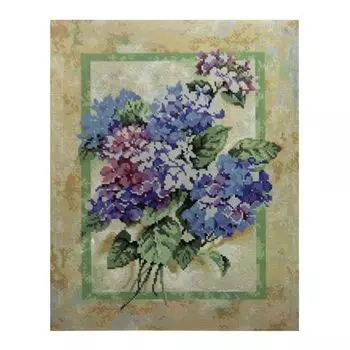 GZ051 Мозаика на деревянной основе 'Гортензия', 40*50см