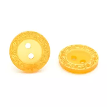 ГЖ7732 Пуговица 15 мм, 2 пр. (506 желтый)