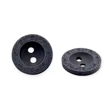 ГЖ7732 Пуговица 15 мм, 2 пр. (черный)