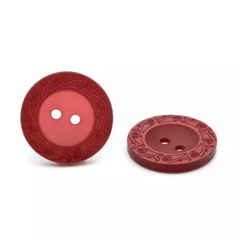 ГЖ7732 Пуговица 21 мм, 2 пр. (171 красный)
