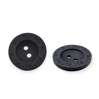 ГЖ7732 Пуговица 21 мм, 2 пр. (черный)