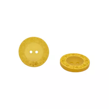 ГЖ7732 Пуговица 28мм, 2 пр. (506 желтый)