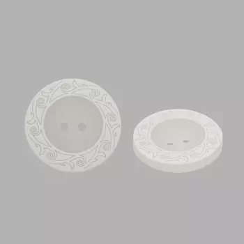 ГЖ7732 Пуговица 28мм, 2 пр. (белый)