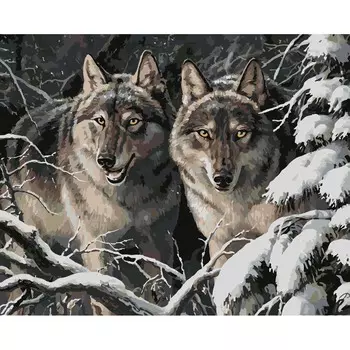 H074 Набор для рисования по номерам Т.Данчурова 'Разбойники' 40*50см