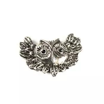 H0769 Подвеска металлическая 'Сова', 17*9 мм, упак./5 шт., 'Астра' (серебро состаренное)