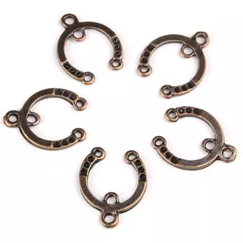 H0823 Подвеска металлическая 'Подкова', 13*17 мм, упак./5 шт., Astra&amp;Craft (медь)
