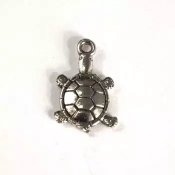 H1378 Подвеска металлическая 'Черепаха', 6х16 мм, упак./5 шт., 'Астра' (серебро состаренное)