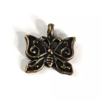 H1407 Подвеска металлическая 'Бабочка', 12*12 мм, упак./5 шт., 'Астра' (медь)