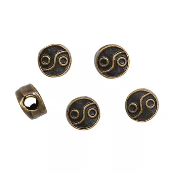 H1502 Подвеска металлическая 'Инь Янь',, 6*8мм, упак./5 шт., Astra&amp;Craft (медь)