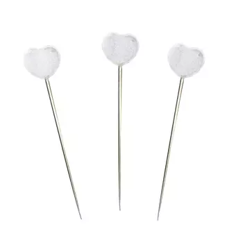 H17-L1379 Булавки декоративные с белыми сердечками, упак./6 шт., Astra&amp;Craft