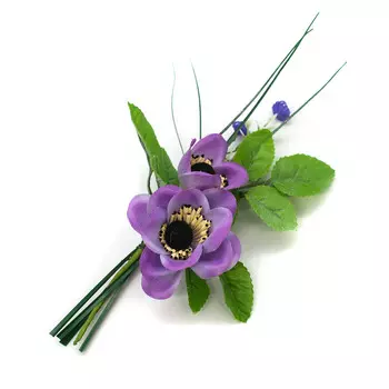 H31-7437 Декоративный букетик 'С сиреневыми маками', 'Астра'