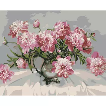 HB0003 Набор для рисования по номерам 'Букет пионов' 40*50см