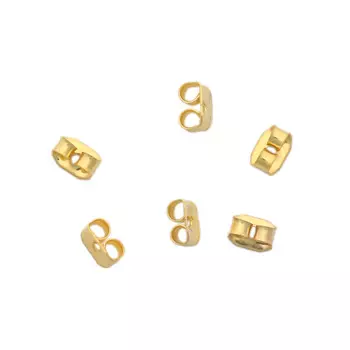 HDES001-B Фиксатор для серег, 6.5*4.5 мм, упак./6 шт., Astra&amp;Craft (золото)