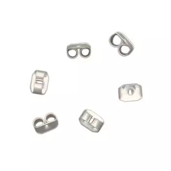 HDES001-B Фиксатор для серег, 6.5*4.5 мм, упак./6 шт., Astra&amp;Craft (серебро)