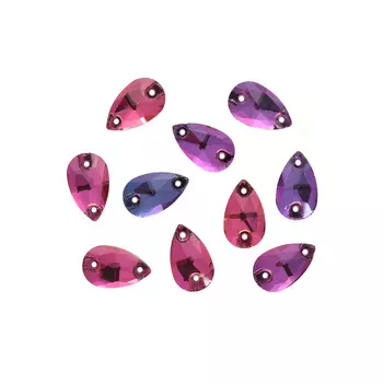 ХК003НН712 Хрустальные стразы пришивные формы 'капля', радужный 7х12 мм 10 шт/упак.