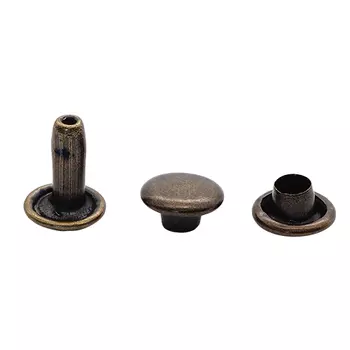 Хольнитен двухсторонний №0 (6*6мм) сталь (уп.~100шт) New Star (антик)