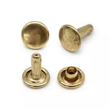 Хольнитен двухсторонний №33 (7*7мм) сталь (уп.~100шт) New Star (золото)